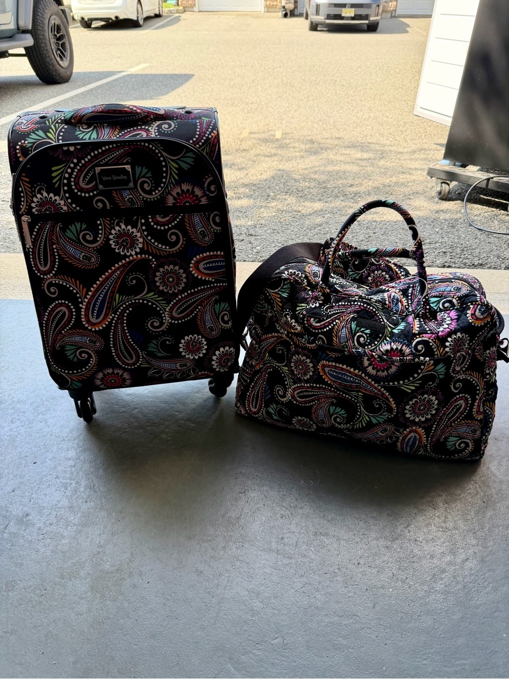 Vera Bradley 21” Carry On Luggage Bag and Duffel Bag
